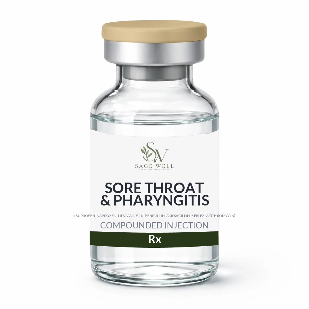 Sore Throat & Pharyngitis (Ibuprofen, Naproxen, Lidocaine 2%, Penicillin, Amoxicillin, Keflex, Azithromycin) 1 Month Rx 1 Month Rx